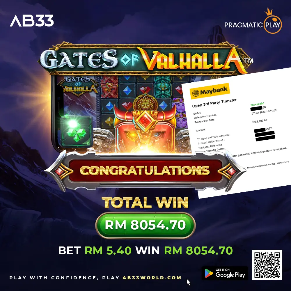 Pragmatic Play Gates of Valhalla Game win ab33 online casino malaysia
