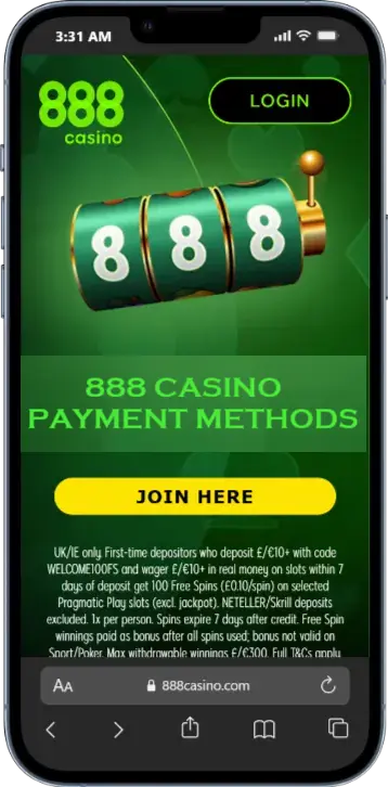 888 CASINO PAYMENT METHODS REVIEW