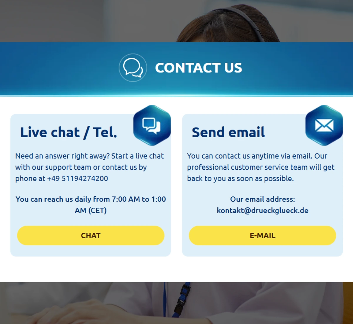 Contact DRÜCKGLÜCK CASINO